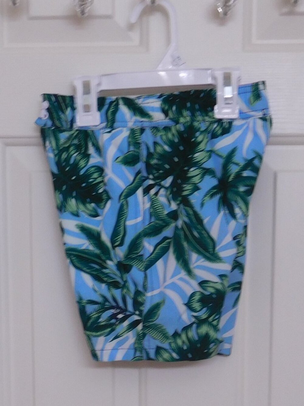 NWT Shade Critters Blue Green Palm Tree Print Swim Shorts sz 4t
